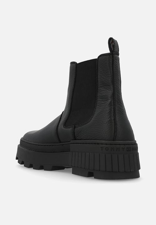 Tommy Hilfiger - Th elevated chunky leather chelsea - black