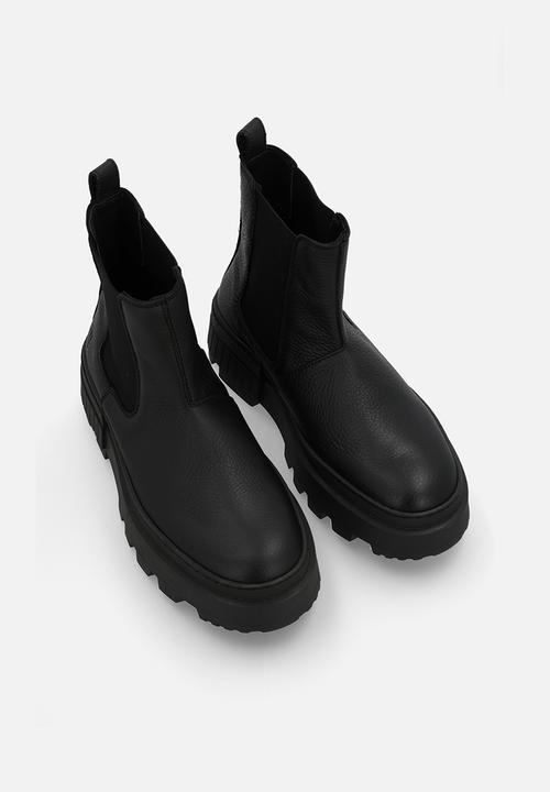 Tommy Hilfiger - Th elevated chunky leather chelsea - black