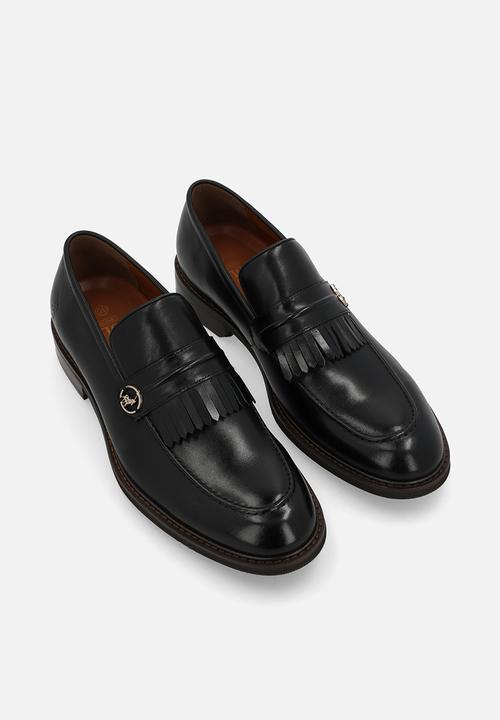 POLO - Kiltie trim penny loafer - black 