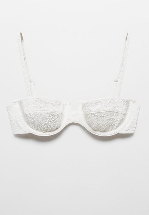 MANGO - Underwired bikini top - white