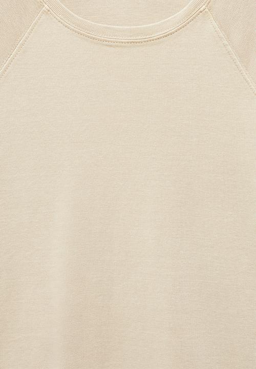 MANGO - T-shirt lavi - light pastel beige