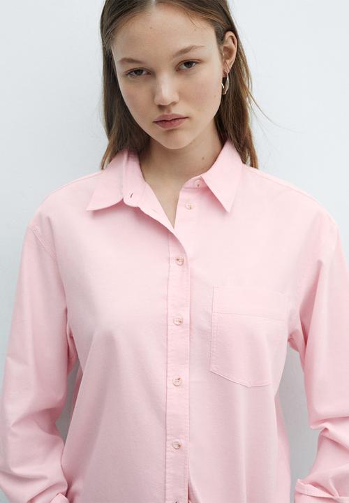 MANGO - Shirt marble - light pastel pink