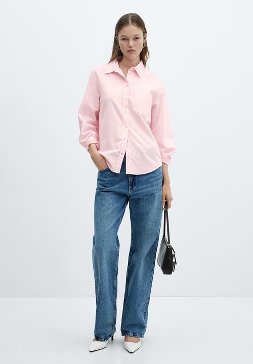 MANGO - Shirt marble - light pastel pink