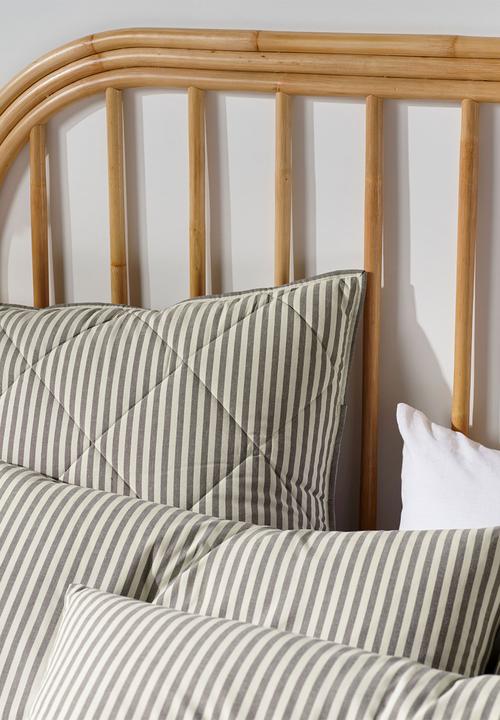 Linen House - Stripe yarndye duvet cover set - charcoal