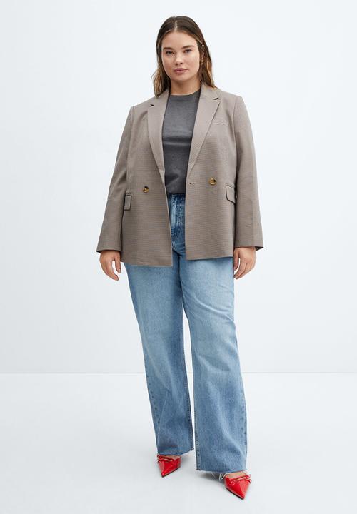 MANGO - Plus Blazer Charlota - Light Beige