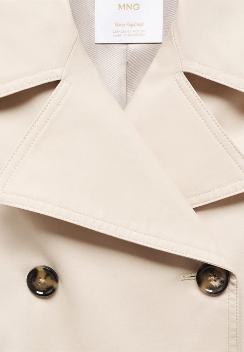 MANGO - Plus Trench Coat Angela - Beige
