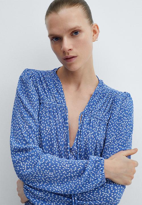 MANGO - Blouse pomelo - medium blue