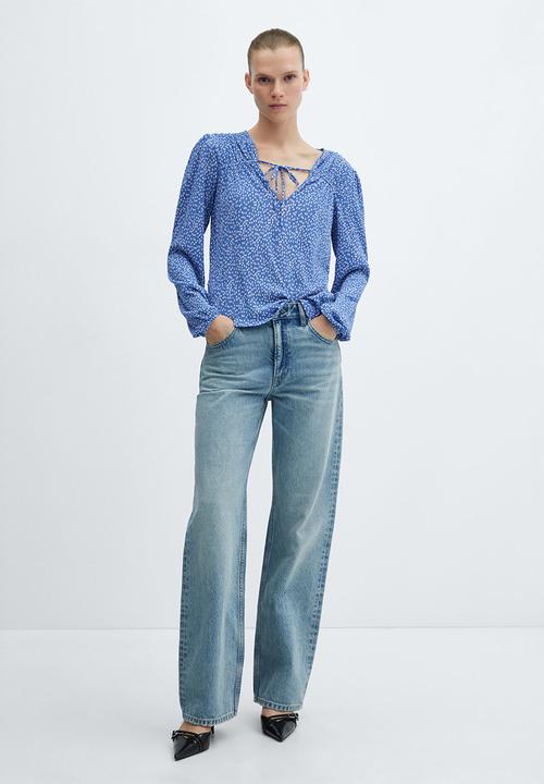 MANGO - Blouse pomelo - medium blue