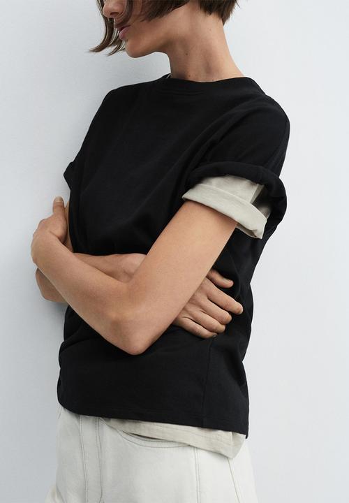 MANGO - T-shirt sevilla - black