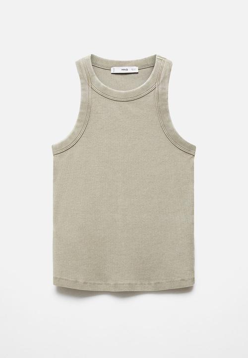 MANGO - Top boniw - beige/khaki