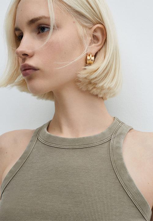 MANGO - Top boniw - beige/khaki