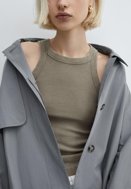 MANGO - Top boniw - beige/khaki