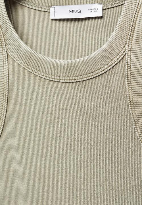 MANGO - Top boniw - beige/khaki