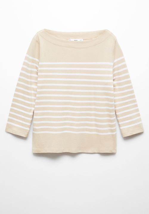 MANGO - T-shirt parisian - light pastel beige