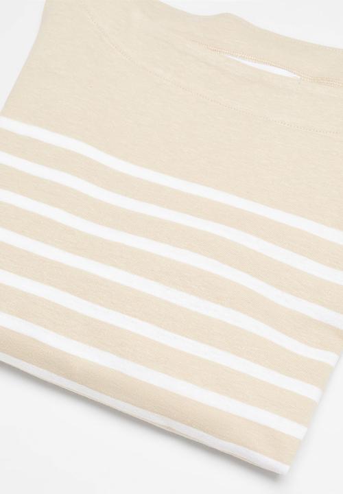 MANGO - T-shirt parisian - light pastel beige