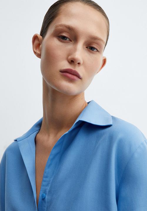 MANGO - Shirt lima - mid-blue