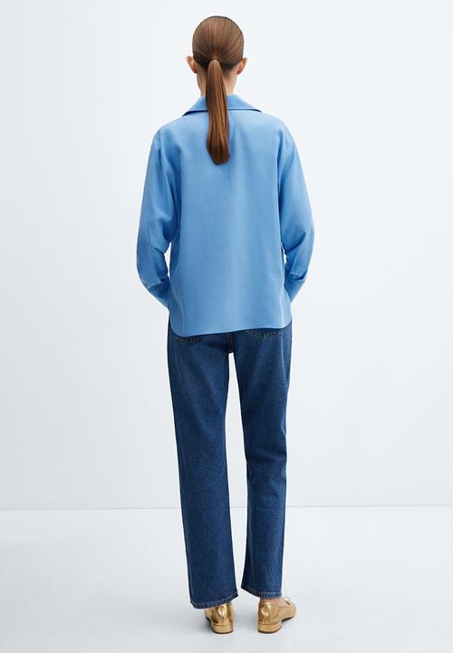 MANGO - Shirt lima - mid-blue