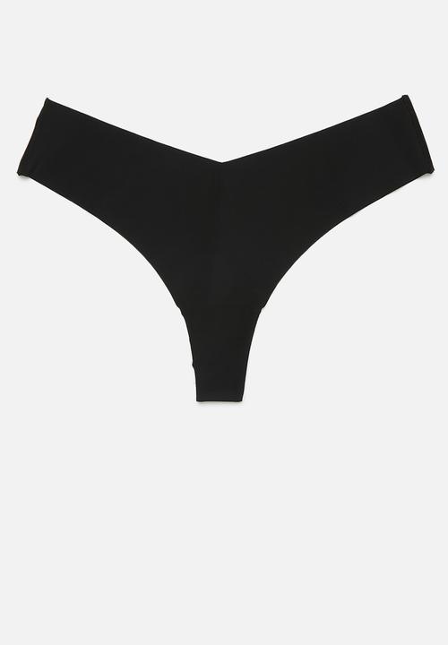 Cotton On - The Invisible G String Brief 3 Pack - Black/Black/Black