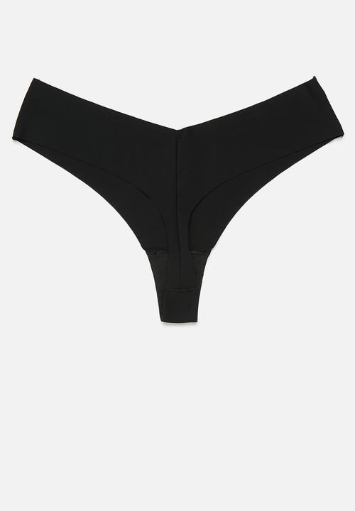 Cotton On - The Invisible G String Brief 3 Pack - Black/Black/Black