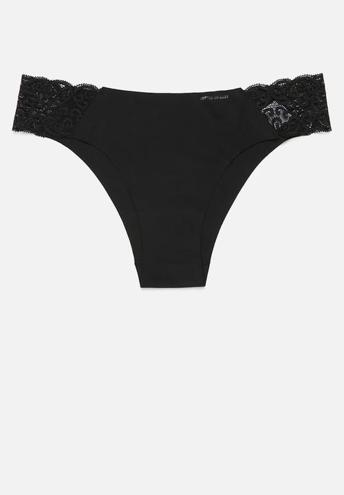 Cotton On - Party Pants Seamless Brasiliano Brief 3 Pack - Black/Black/Black