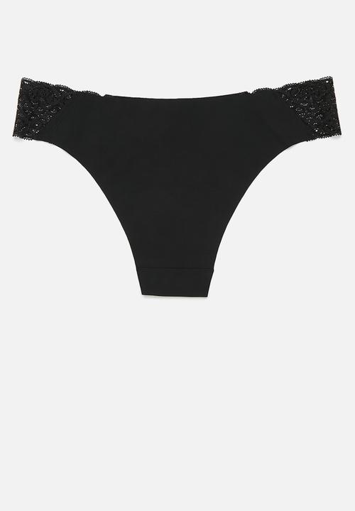 Cotton On - Party Pants Seamless Brasiliano Brief 3 Pack - Black/Black/Black