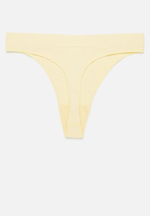 Cotton On - Seamless High Cut G String Brief - Panna Cotta