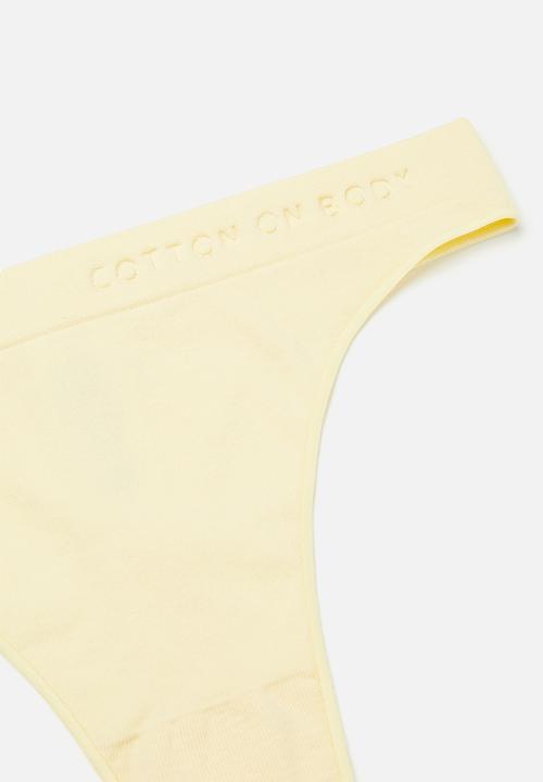 Cotton On - Seamless High Cut G String Brief - Panna Cotta