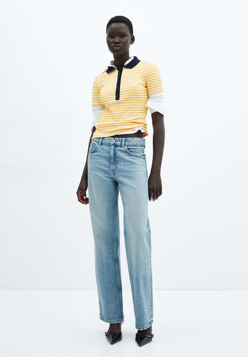 MANGO - T-shirt almond - light pastel yellow