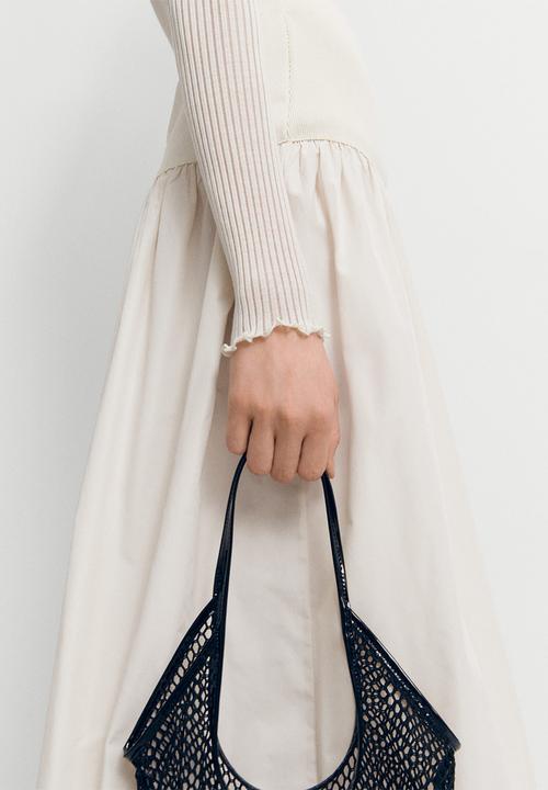 MANGO - T-shirt seda - white