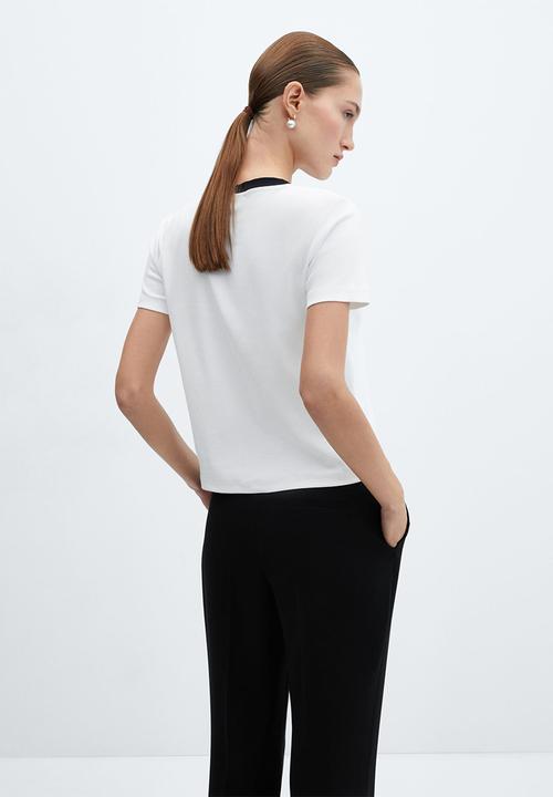 MANGO - T-shirt dolores - white