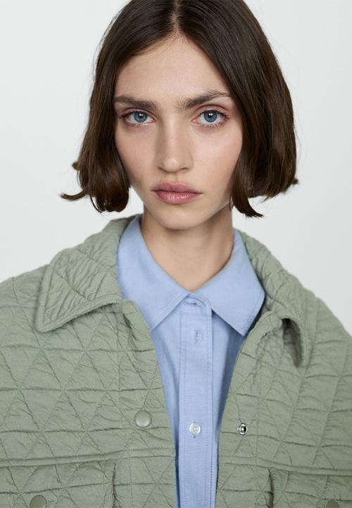 MANGO - Waistcoat limba - light/pastel green