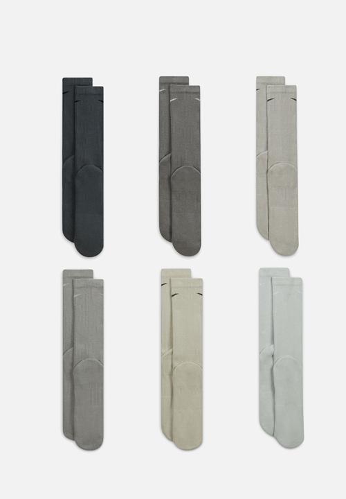 Nike - Everyday Plus Cushioned Training Crew Socks (6 Pairs) - multi