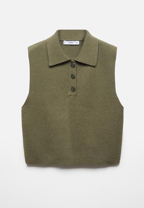 MANGO - Waistcoat riccio - beige/khaki