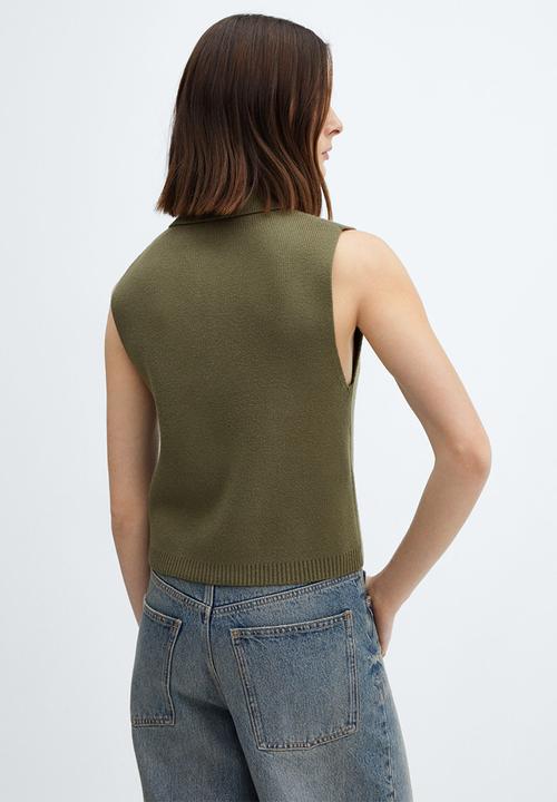 MANGO - Waistcoat riccio - beige/khaki