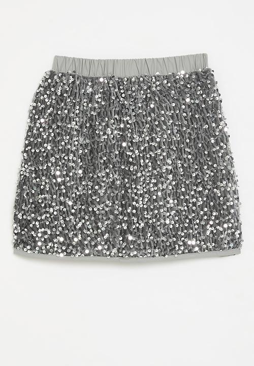 Pop Candy - Sequined skirt - grey