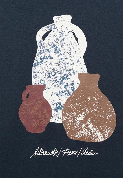 MANGO - T-shirt vasen - navy
