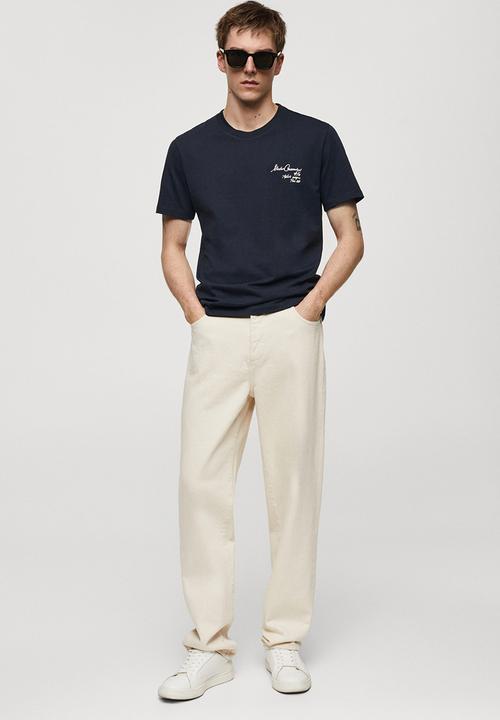 MANGO - T-shirt vasen - navy