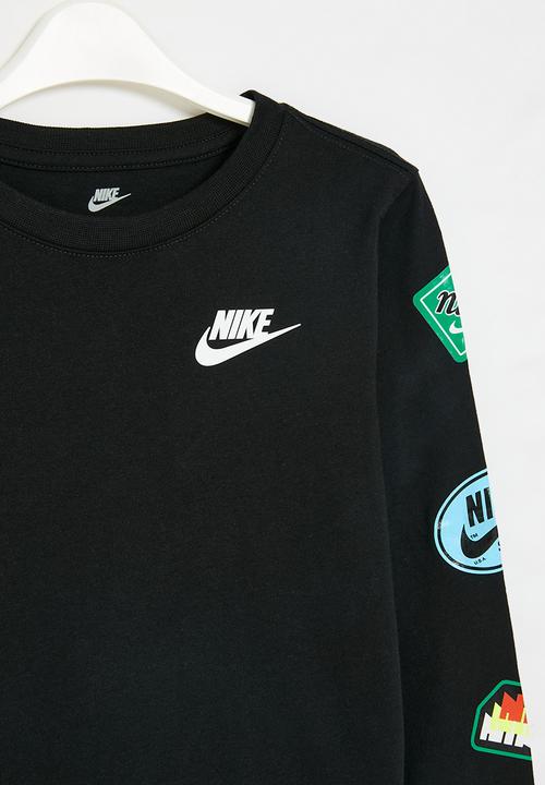 Nike - Nkb retro sticker long sleeve tee - black