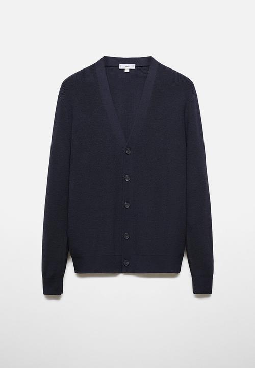 MANGO - Cardigan cottonc - navy