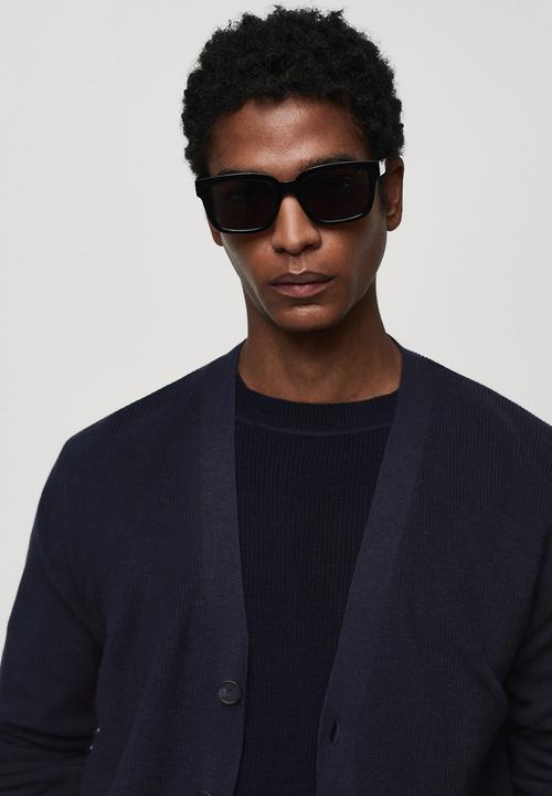 MANGO - Cardigan cottonc - navy