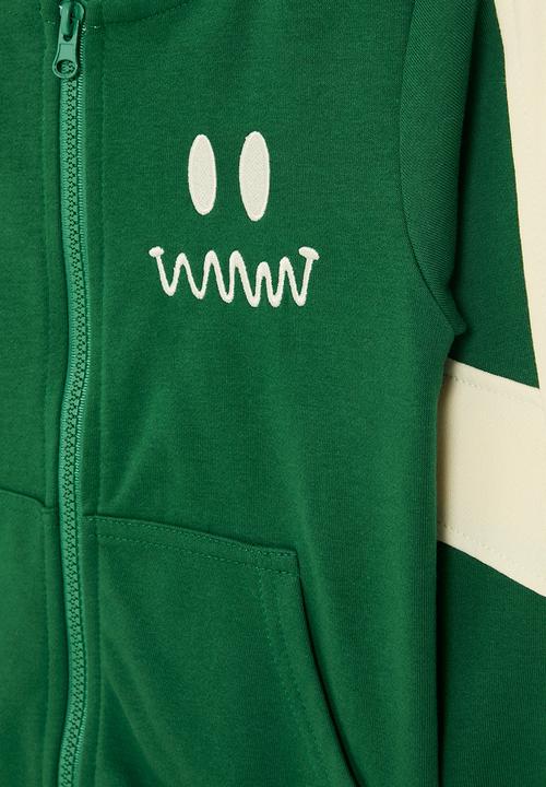 Pop Candy - Colour block hoodie - green