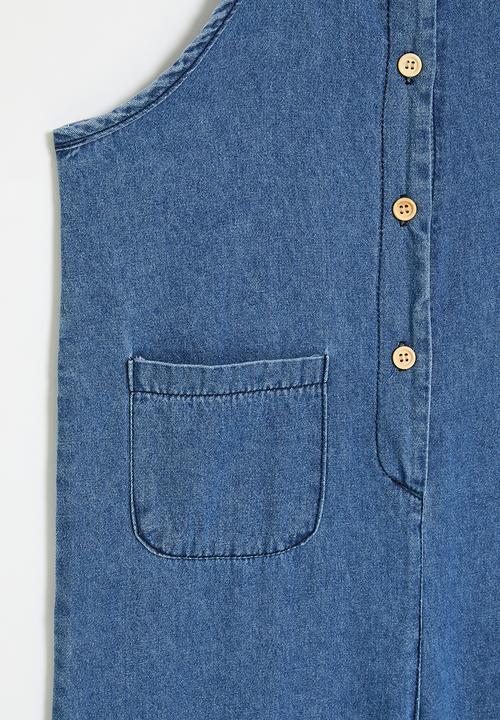 Pop Candy - Denim dungaree - dark blue
