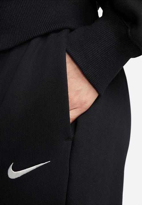 Nike - W Nsw Phnx Flc Qz Crop - Black/Sail