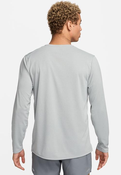 Nike - Miler Dri-FIT UV l/s running top - grey fog/particle grey/refl silver