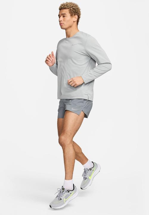 Nike - Miler Dri-FIT UV l/s running top - grey fog/particle grey/refl silver