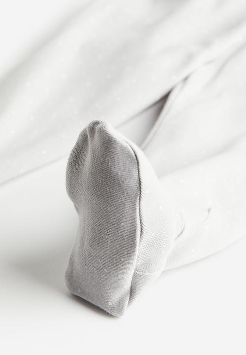 H&M - 3-Pack trousers - white & grey spotted