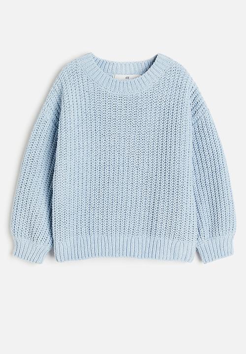 H&M - Knitted chenille jumper - light blue