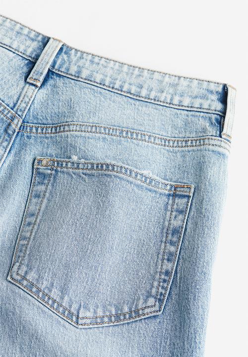 H&M - Wide high cropped jeans - light denim blue