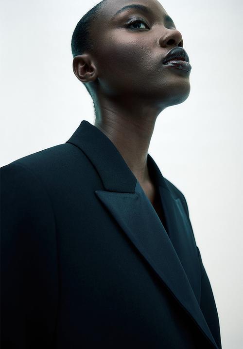 H&M - Oversized twill blazer - black