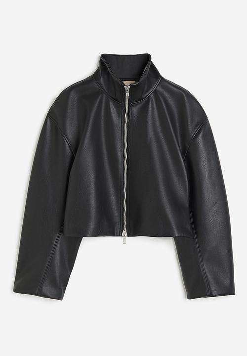 H&M - Oversized coated jacket - black
